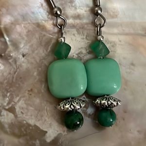 Semi Precious Aventurine Earrings.